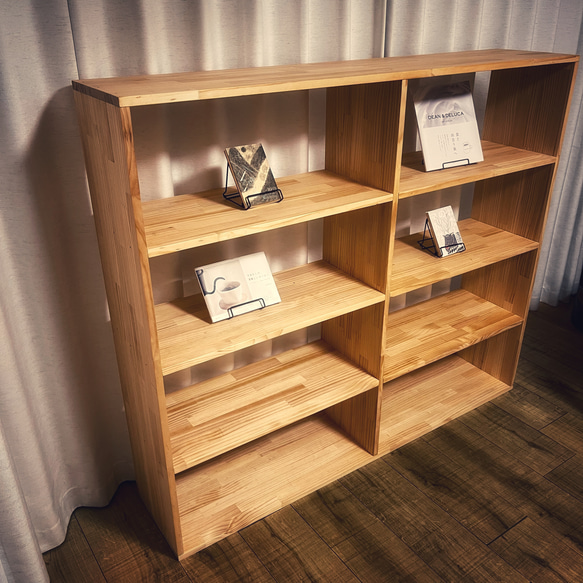 大容量☆本棚 〖 W1400 D300 H1200 〗サイズオーダー可☆棚板の増減も