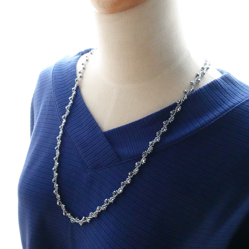 眩い輝きの天然石テラヘルツ/ラリエットやロングネックレスとしても