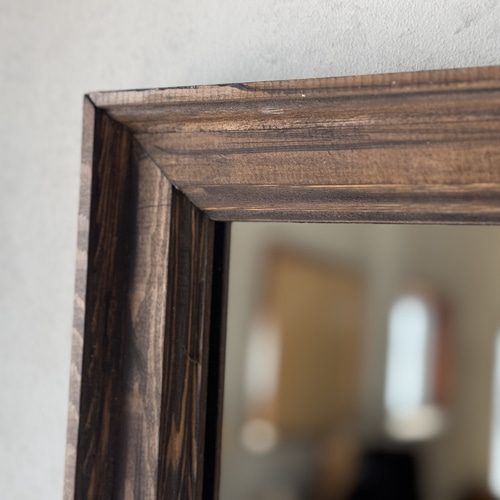 姿見鏡(1500×600)】オーダー可能 アンティーク 鏡 木製 フレーム