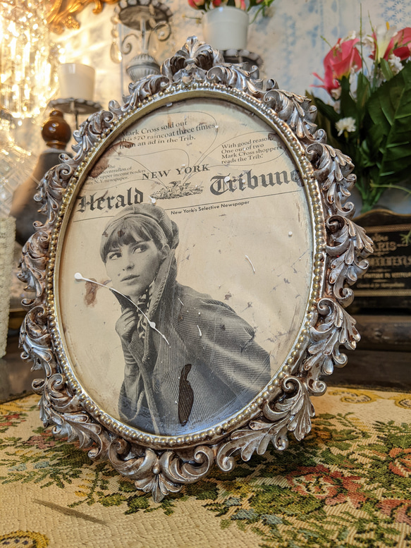 アメリカンヴィンテージな額縁 ブロカント調 オーバル型 額縁