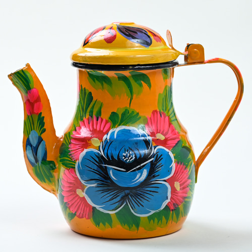 昭和レトロ カラフル水差し ホーロー製 色鮮やか インテリア 一輪挿し