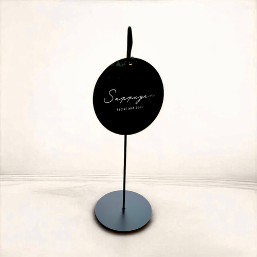 新作☆店舗看板☆Bosendorfer⑧☆ 丸型イーゼル 店舗用品 丸看板 金属