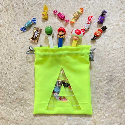 ネオンカラーのイニシャル巾着 雑貨・その他 SAY CHEESE＊ 通販