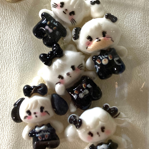 アニマル モノトーン ミニ デコパーツ ネイルパーツ キャンディー