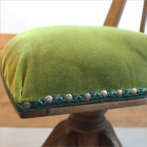 ドクターチェア 回転椅子 アンティーク 座面張り替え済み リメイク品