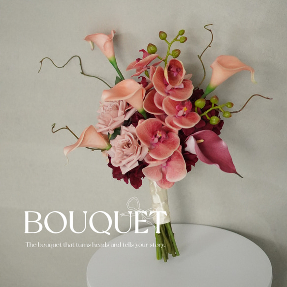 アーティフィシャルフラワーブーケ ウェディングブーケ クラッチブーケ