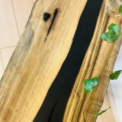 黒柿 ソファテーブル サイドテーブル コーヒーテーブル 一枚板 銘木