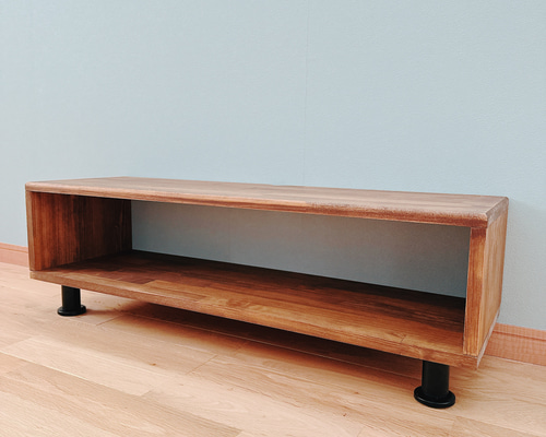 受注生産】テレビボード 90cm幅 パイン集成材 ダークウォールナット