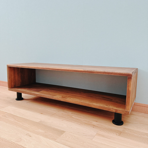 受注生産】テレビボード 90cm幅 パイン集成材 ダークウォールナット