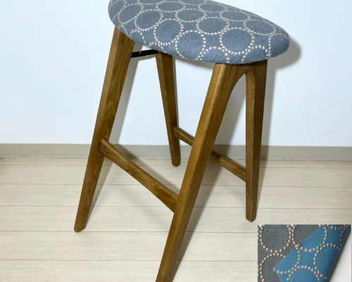 ミナペルホネン スツール タンバリン 折りたたみ 【グレー/ブルー