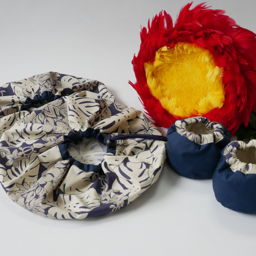 ウリウリケース ネイビー×アイボリー フラダンス 楽器ケース その他