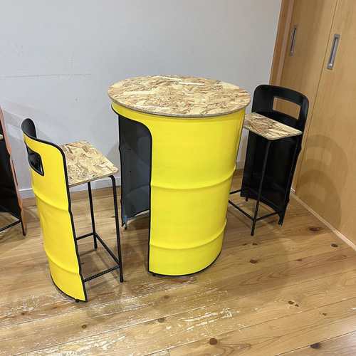 ドラム缶リメイクテーブル&チェア フルセット ソファ・ベンチ SEA