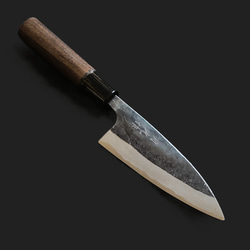 月光作 青紙2号 黒打 切付包丁 180㎜ #1463 焼栗柄 包丁・ナイフ