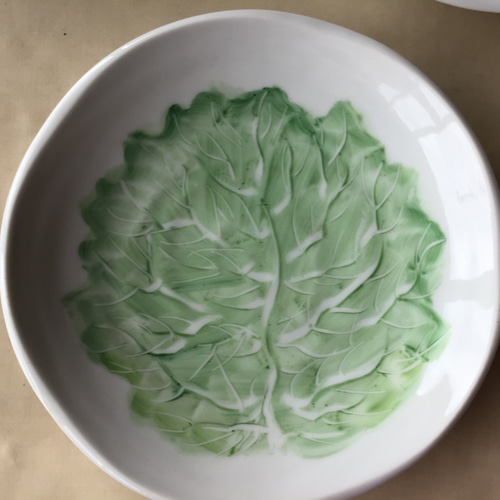 レタスの皿 葉っぱの絵取り皿 三枚セット 中皿 私の食器棚 通販