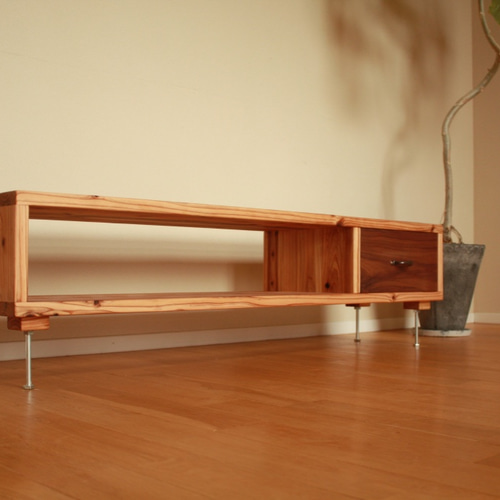 杉×ウォルナット無垢 W1200 テレビ台 / TVボード テレビ台・テレビ