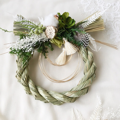 お正月飾り しめ縄リース しめ縄・しめ飾り KLAMP by A.handmade 通販