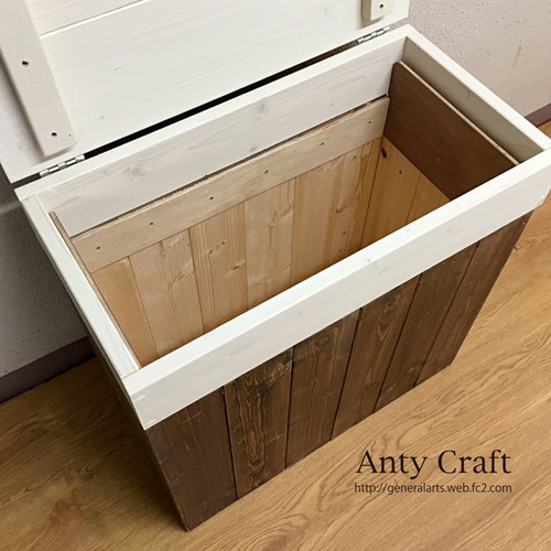 引取可能】大型のゴミ箱 70L対応 ハンドメイド アンティーク風