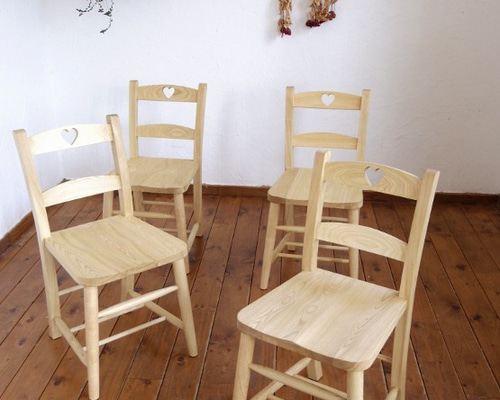 ハートのくり抜き♡チャーチチェア（アンティークスタイル） 椅子