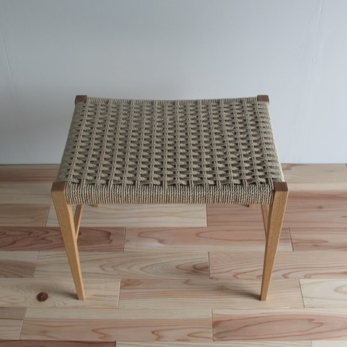 ペーパーコードのスツール大 オーク無垢材 椅子（チェアー）・スツール