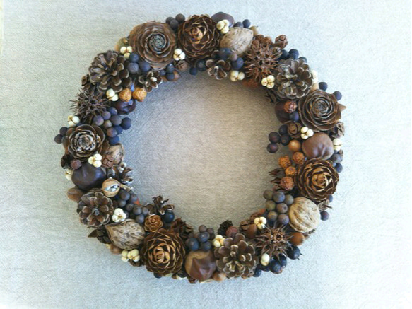 シャリンバイたっぷりの紫色のリース リース moriya-zakka 通販