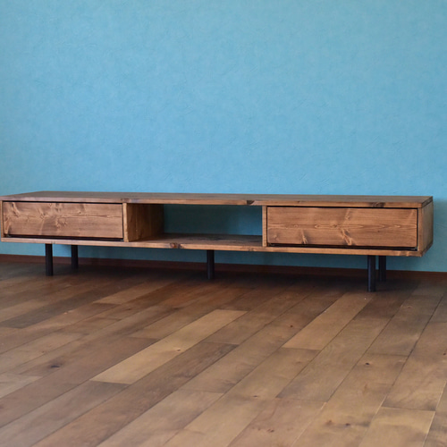 無垢】テレビボード 180㎝ ダークブラウン色 TVボード テレビ台