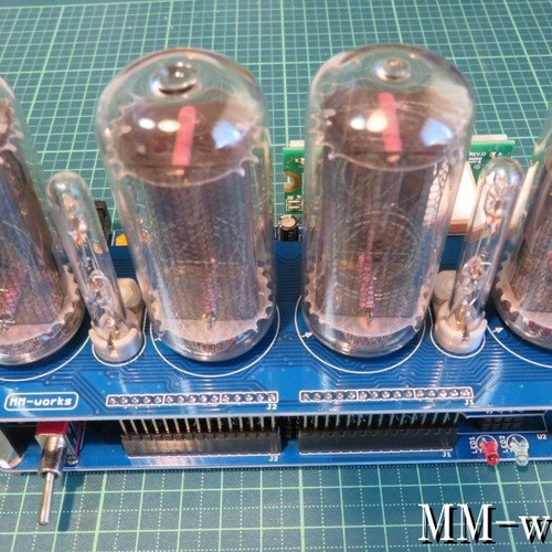 IN-18 GPS付 ニキシー管時計 Ver1.1 高精度RTC使用 掛け時計・置き時計