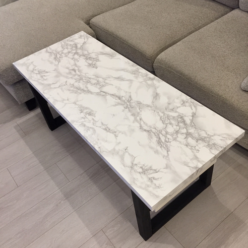 大理石調 棚付き テーブル ☆ サイズオーダー おしゃれ ローテーブル