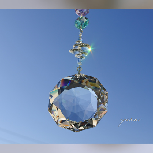 ラスト1点♢50mm♢ スワロフスキーサンキャッチャー・DAHLIA(ダリア