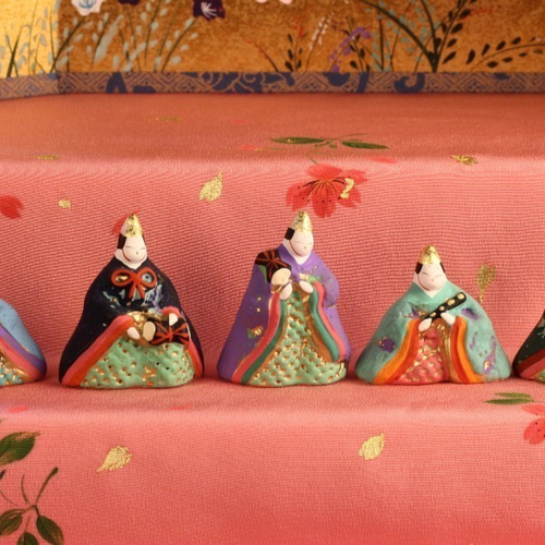 マンションサイズのお雛様セット。「寛永雛B」 幅30cm×奥行き40cm