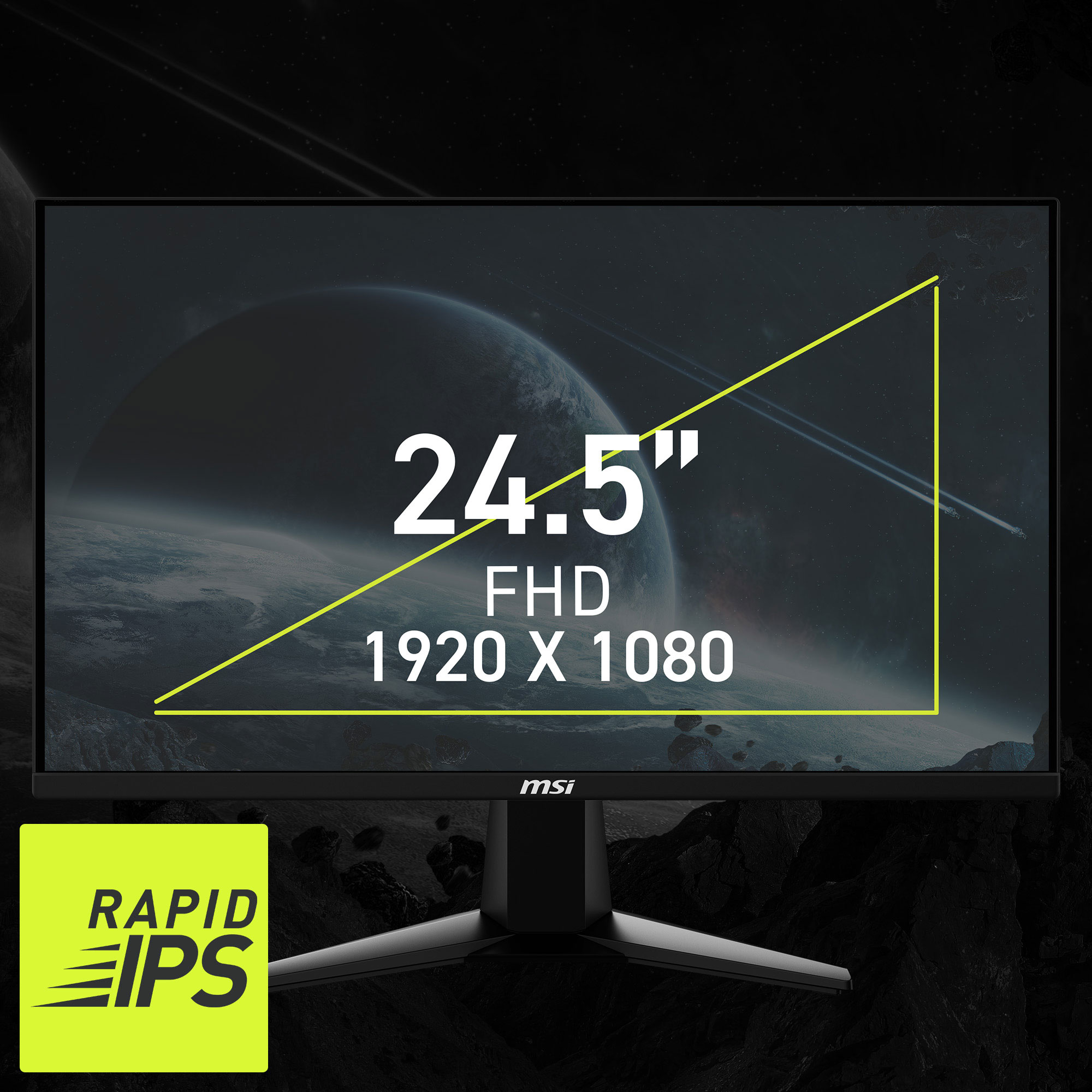 MSI MAG 256F 24.5” FHD Gaming Monitor – 180Hz, 1ms GTG, Rapid IPS