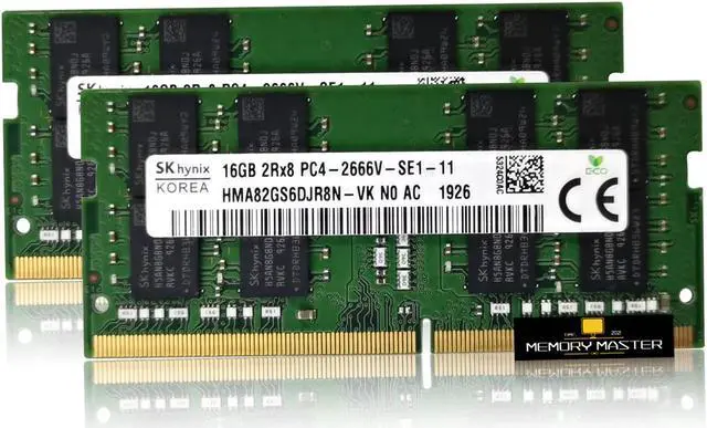 Hynix 32GB(2X16GB) HMA82GS6DJR8N-VK DDR4-2666MHz RAM is SODIMM PC4