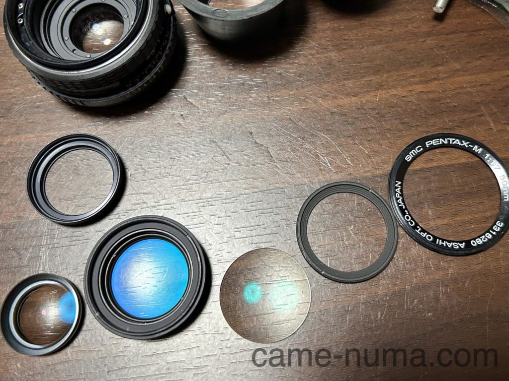 SMC PENTAX-M 50mm F1.7分解清掃 | カメヌマ