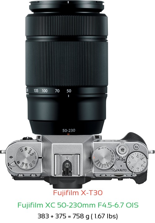 Fujifilm X-T30 Camera and Fujifilm XC 50-230mm F4.5-6.7 OIS Lens