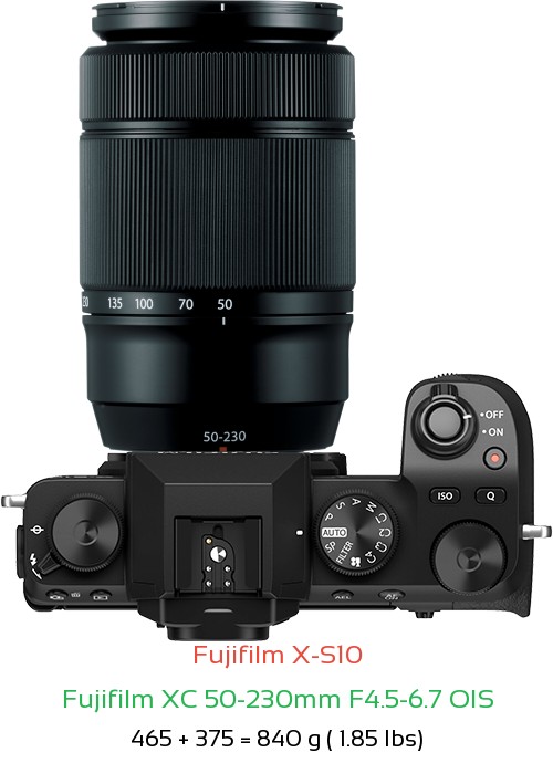 Fujifilm X-S10 Camera and Fujifilm XC 50-230mm F4.5-6.7 OIS Lens