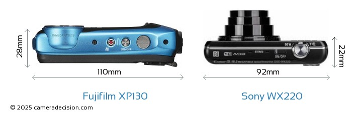 Fujifilm XP130 vs Sony WX220 Detailed Comparison