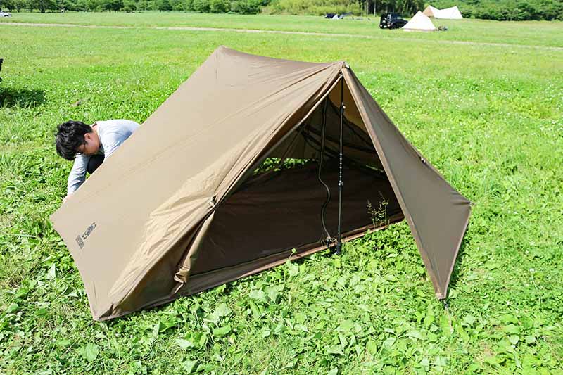 蚊帳付き軍幕】OneTigris TANGRAM ULダブルテントはパップテント好きに