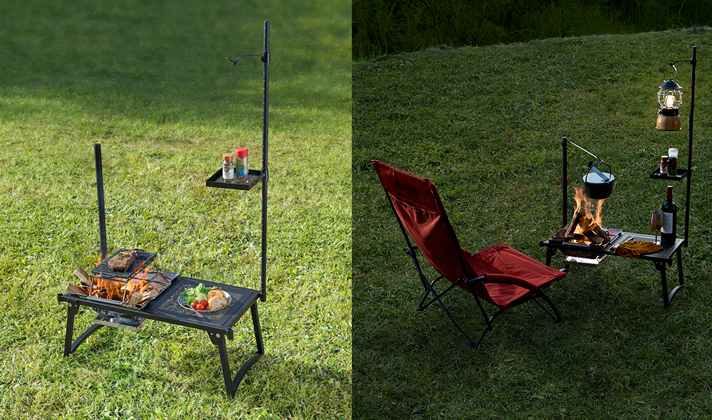 5つの機能が一体化した「MAKIBI マルチソロテーブル」がLOGOSから発売