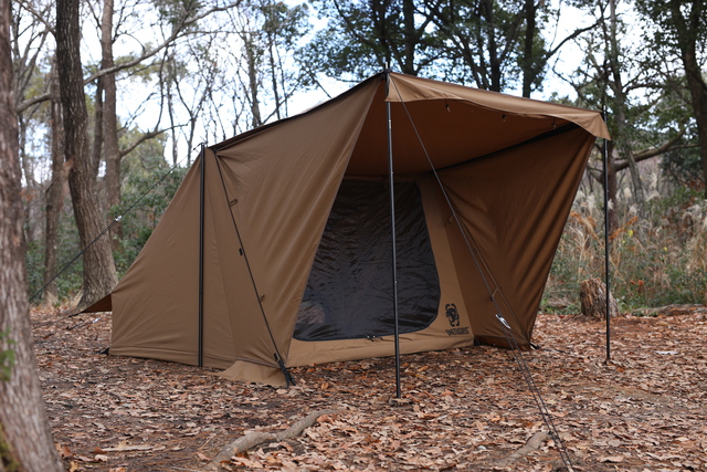 OneTigris×ナチュラム フロントウォール付きの「スーパーシェルターTC