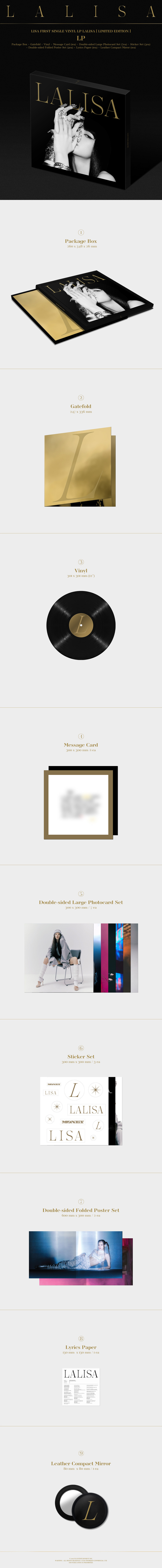 LISA FIRST SINGLE VINYL LP LALISA [LIMITED EDITION] - YG SELECT