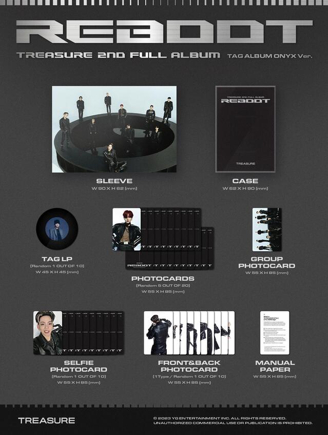 TREASURE 2ND FULL ALBUM [REBOOT] YG TAG ALBUM - YG SELECT