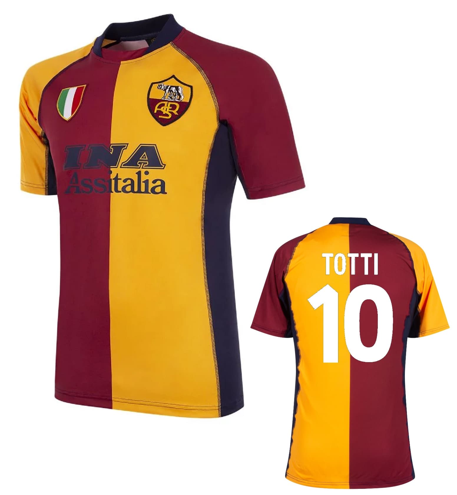 AS ROMA TOTTI RETRO VINTAGE CHAMPIONS LEAGUE SHIRT 2001-02