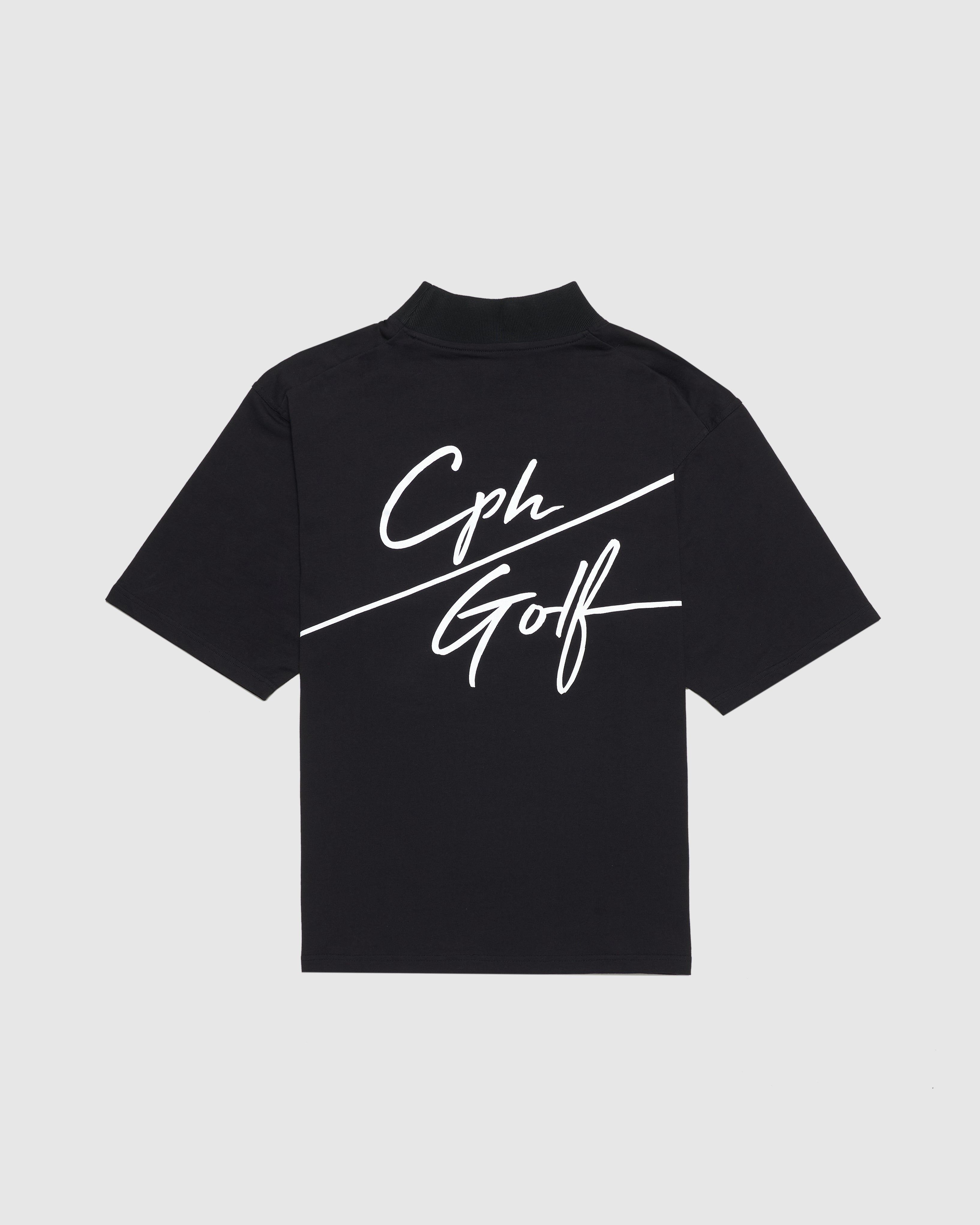 CAPTAINS HELM GOLF #Cph/Golf MOCK NECK TEE -BLACK- – Cph/Golf™︎