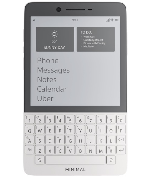 電子ペーパーと物理キーボード搭載変態スマホ「Minimal Phone