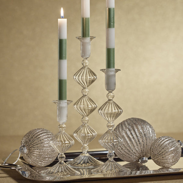 Candeliere Glass Taper Holder - Clear