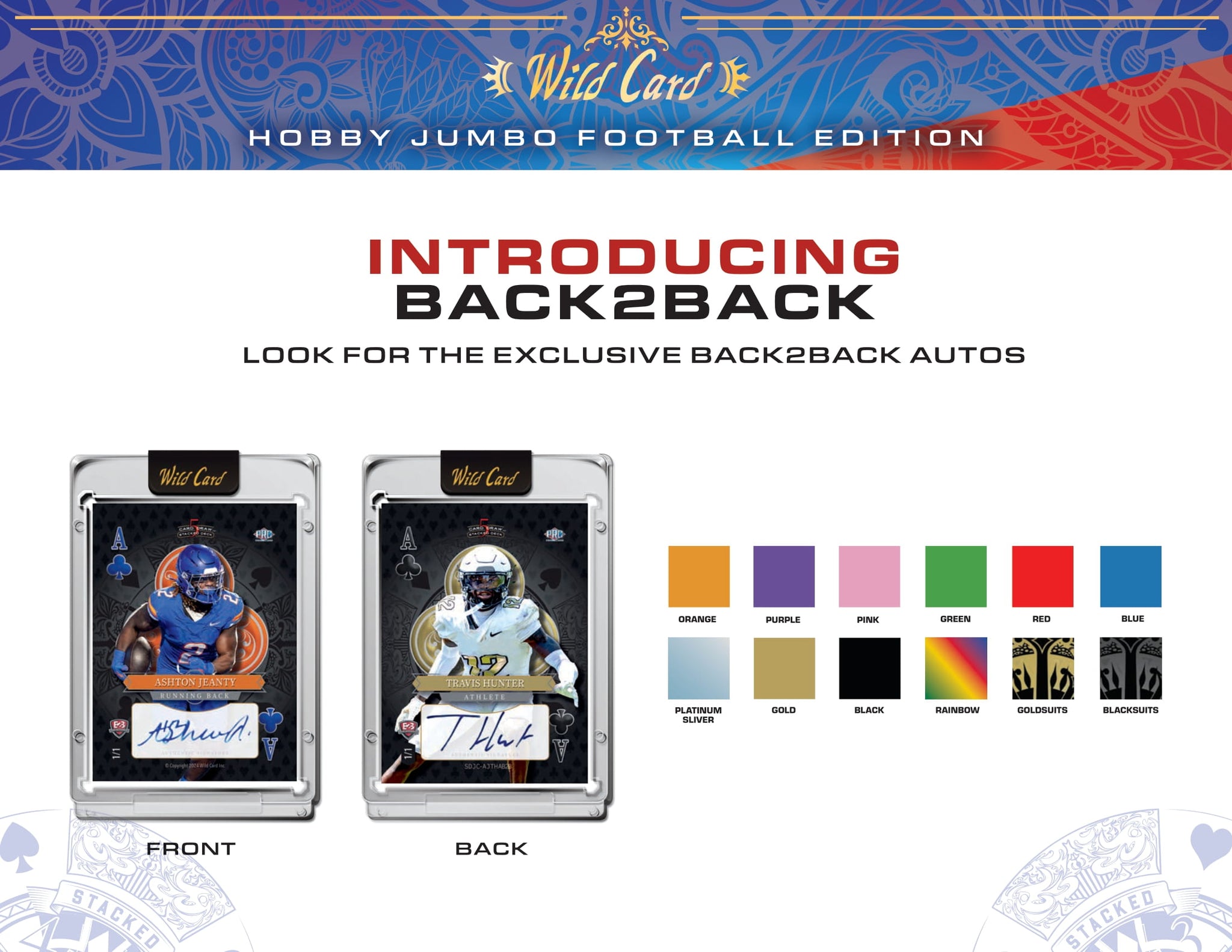 2024 Wild Card 5-Card Draw Stacked Deck Football Hobby Jumbo Box