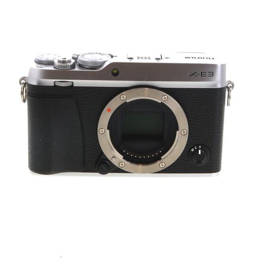 FUJIFILM X-E3 Mirrorless Camera Body, Silver {24.3MP} with EF-X8 Flash