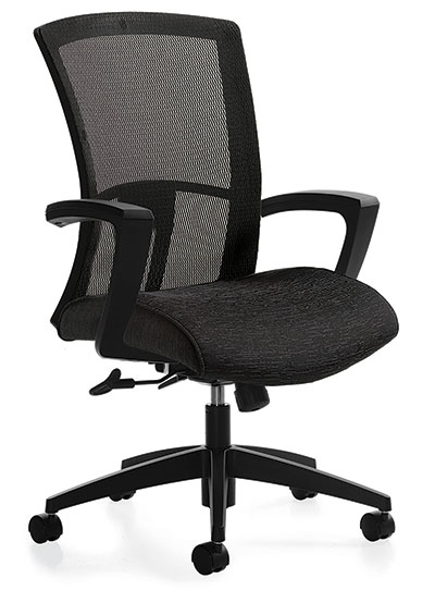 Global Vion 6321-4 In Stock black mesh office chair from Boca