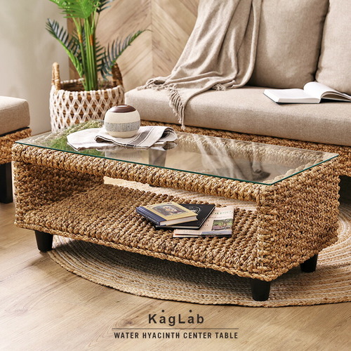 アジアン ローテーブル ウォーターヒヤシンス アジアン ラタン バリ