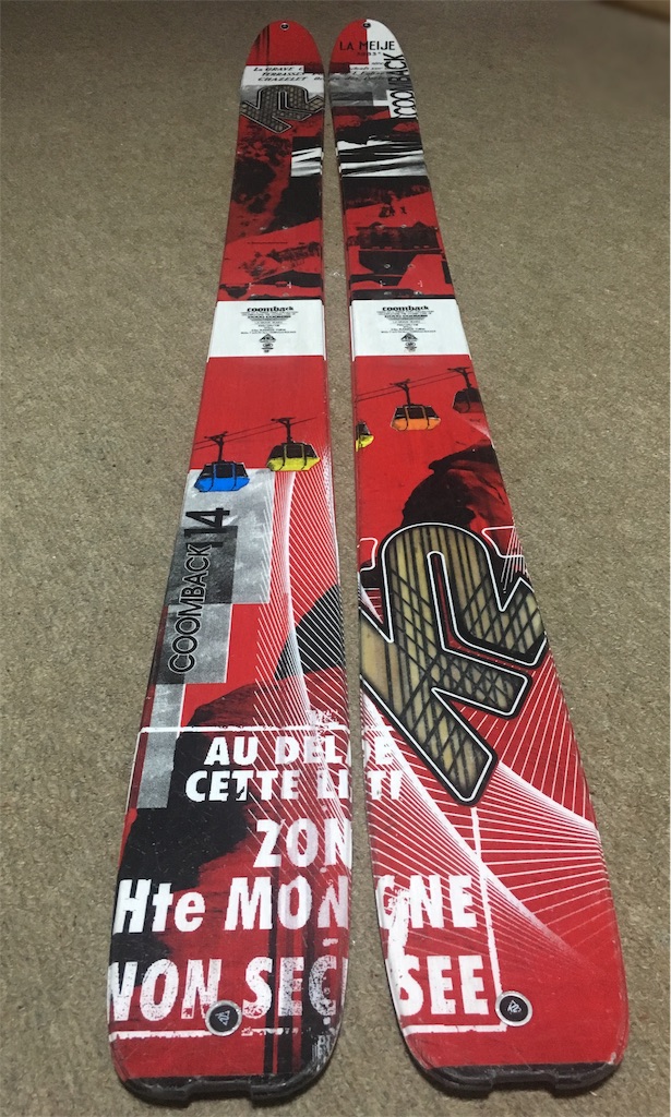 来シーズンに向けバックカントリー板K2 coomback114を買う - ワンゲル