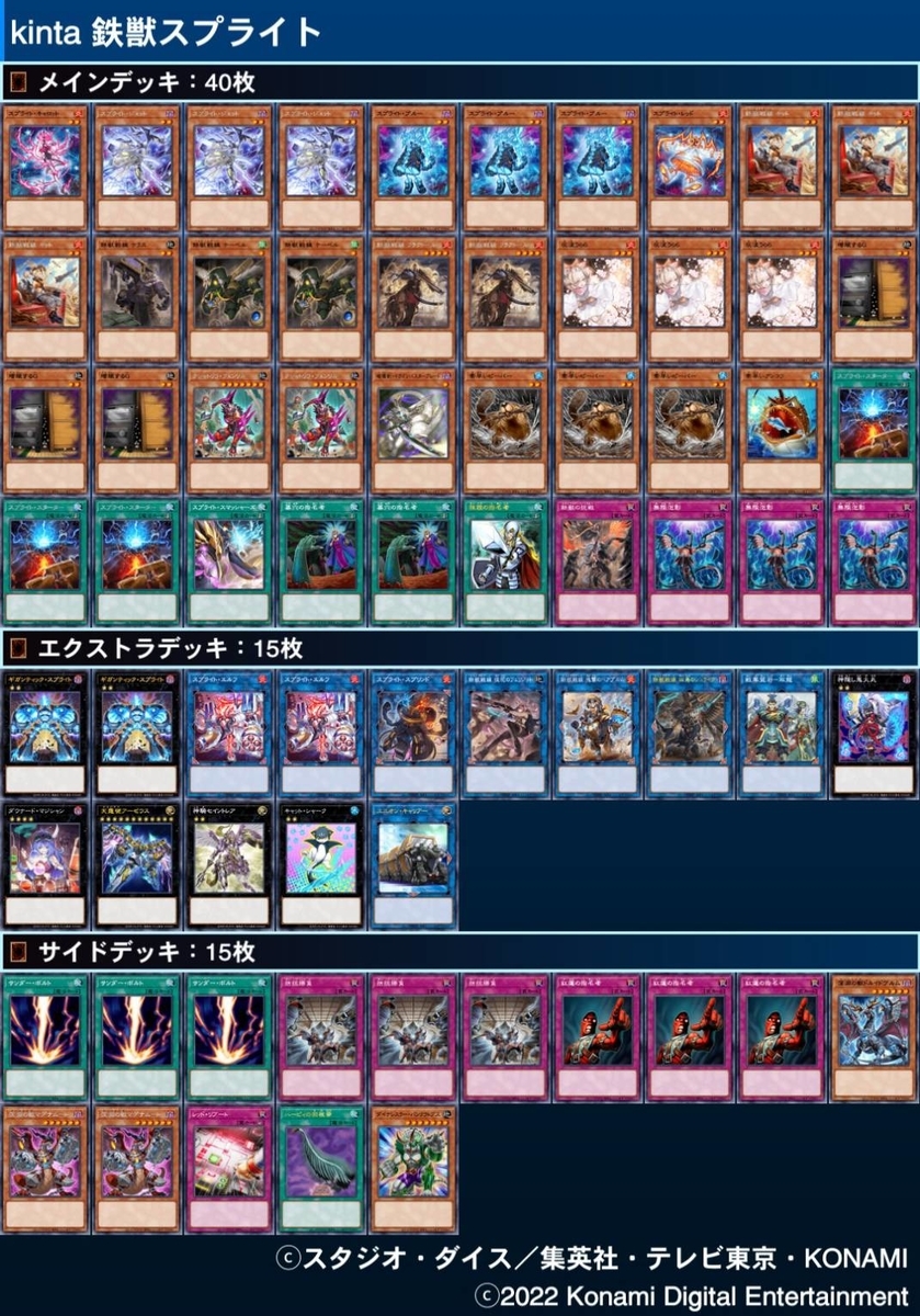 デッキ紹介】鉄獣スプライト【kinta channel】 - kintaです